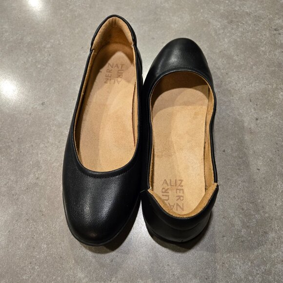 NATURALIZER  Dream Pairs Women's Leather Upper Ballet Flats - Black - Size 7.5M - Picture 5 of 15